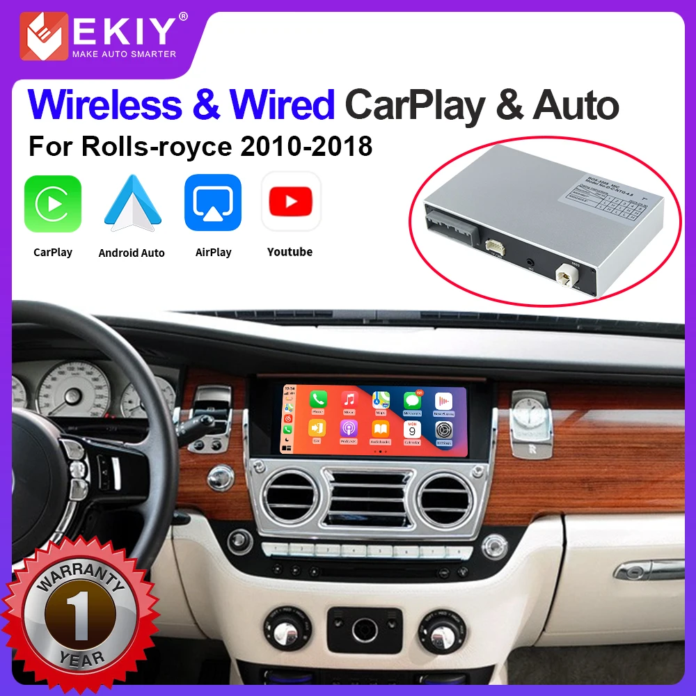 EKIY Wireless CarPlay Android Auto For Rolls-royce Phantom Wraith Ghost Dawn 2010-2018 Linux System With Mirror Link AirPlay 
EKIY Wireless CarPlay Android Auto For Rolls-royce Phantom Wraith Ghost Dawn 2010-2018 Linux System With Mirror Link AirPlay