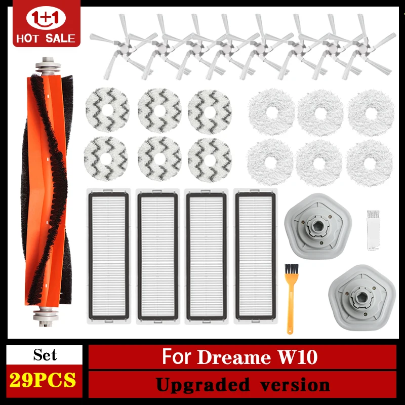 For Dreame Bot W10 HEPA Filter Accessories Robot Vacuum Cleaner Main Side Brush Mop Cloth pad W10 PRO Replacement Parts
For Dreame Bot W10 HEPA Filter Accessories Robot Vacuum Cleaner Main Side Brush Mop Cloth pad W10 PRO Replacement Parts