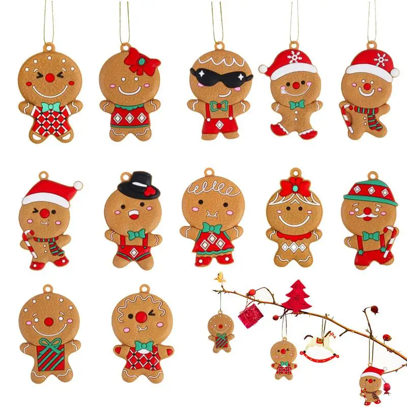 Tiny Gingerbread Decoration Christmas Tree Gingerbread Man Decoration Christmas Tree Hanging Ornaments Pendant for Window
Tiny Gingerbread Decoration Christmas Tree Gingerbread Man Decoration Christmas Tree Hanging Ornaments Pendant for Window