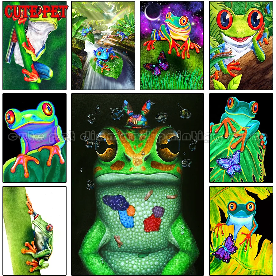 New DIY Diamond Painting Cartoon Frog Diamond Embroidery Animals Cross Stitch Full Square Round Drill Crafts Decor Manual Gift
New DIY Diamond Painting Cartoon Frog Diamond Embroidery Animals Cross Stitch Full Square Round Drill Crafts Decor Manual Gift