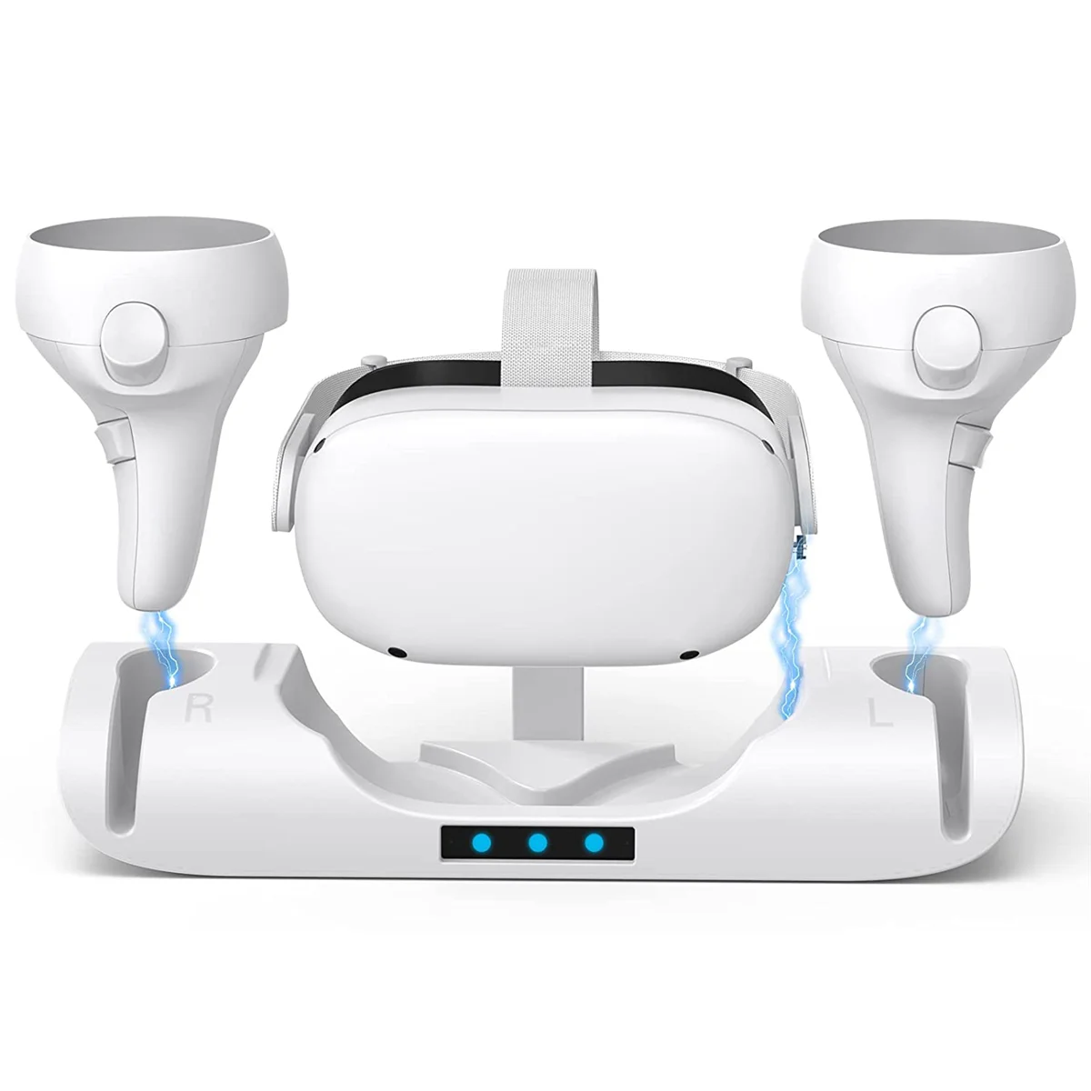 

Зарядная док-станция VR для Meta Quest 2, одновременные контроллеры заряда и гарнитура, аксессуары зарядной станции VR