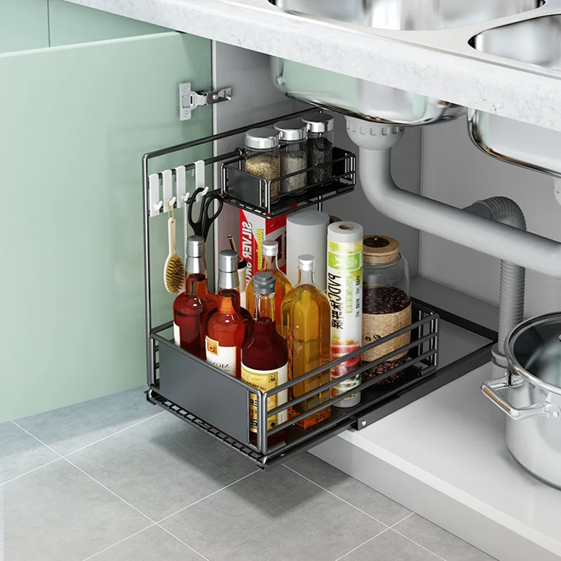 2 Tier Under Sink Organizer,Storage Bathroom Rack Organizer Multifunctional Bathroom Collection Basket,for Kitchen and Cabinets
2 Tier Under Sink Organizer,Storage Bathroom Rack Organizer Multifunctional Bathroom Collection Basket,for Kitchen and Cabinets
