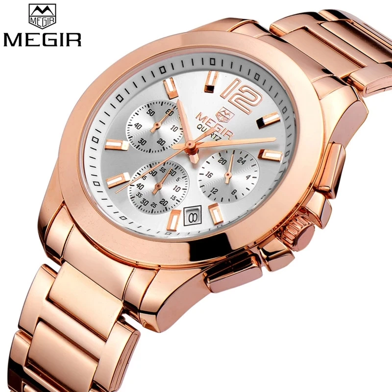 MEGIR Women Watch Top Brand Luxury Chronograph Steel Female Clock Classic Business Quartz Lady Wristwatch relogio feminino 5006
MEGIR Women Watch Top Brand Luxury Chronograph Steel Female Clock Classic Business Quartz Lady Wristwatch relogio feminino 5006