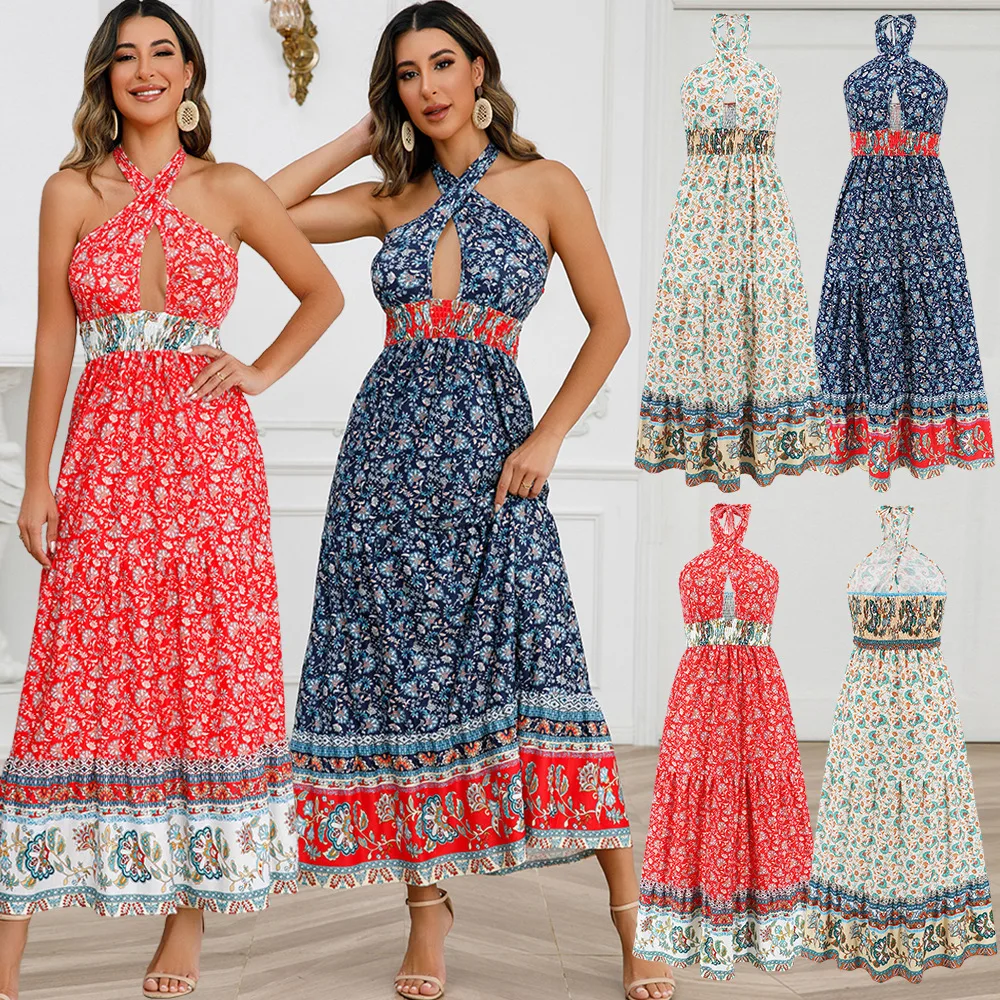Sexy retro floral dress 2023 summer slim temperament cross-tied hanging neck long skirt summer dress sexy dress
Sexy retro floral dress 2023 summer slim temperament cross-tied hanging neck long skirt summer dress sexy dress