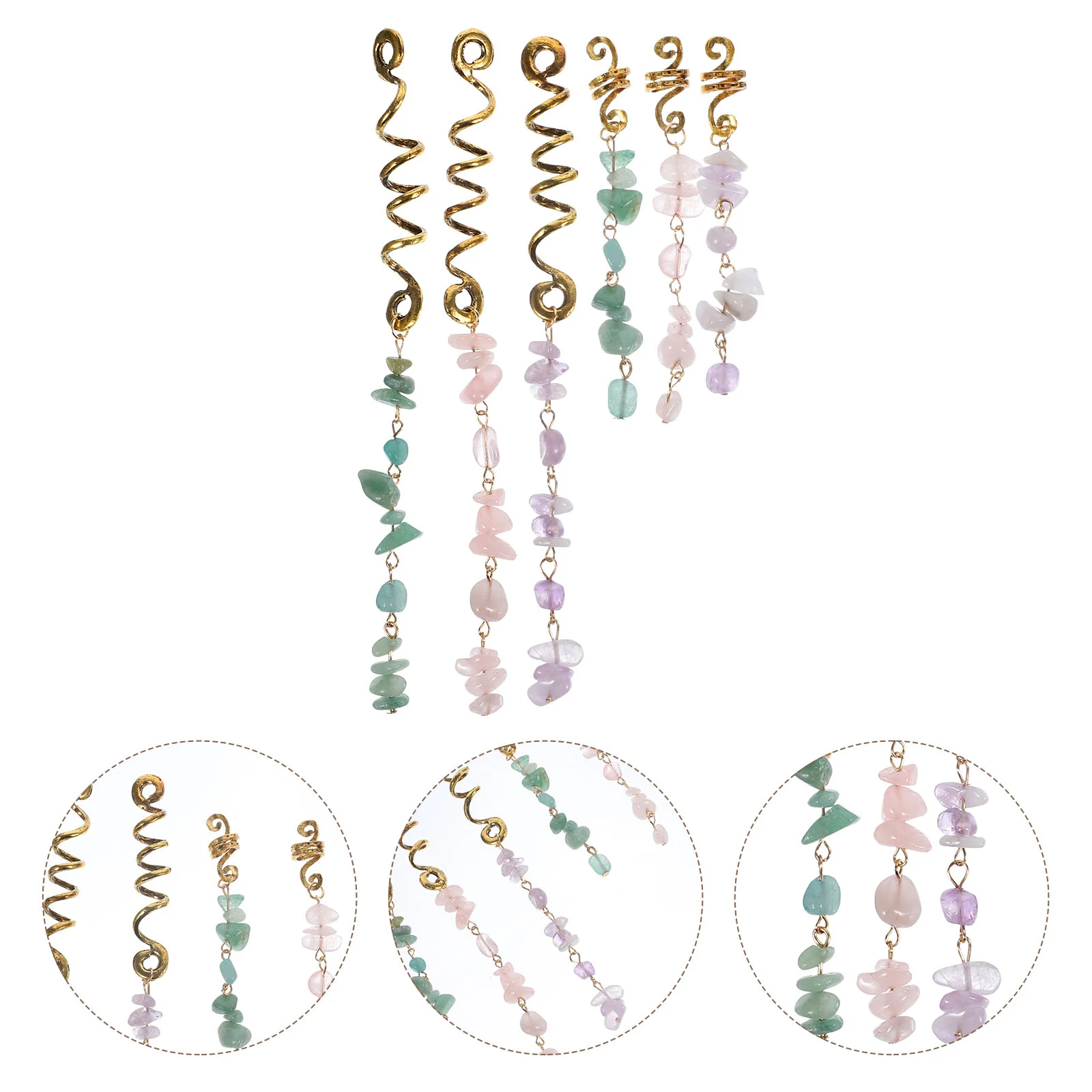 6 Pcs Gold Braid Accessories Braided Hair Rope Charms Braiding Pendants Jewelry Spiral Dreads Jade Miss
6 Pcs Gold Braid Accessories Braided Hair Rope Charms Braiding Pendants Jewelry Spiral Dreads Jade Miss