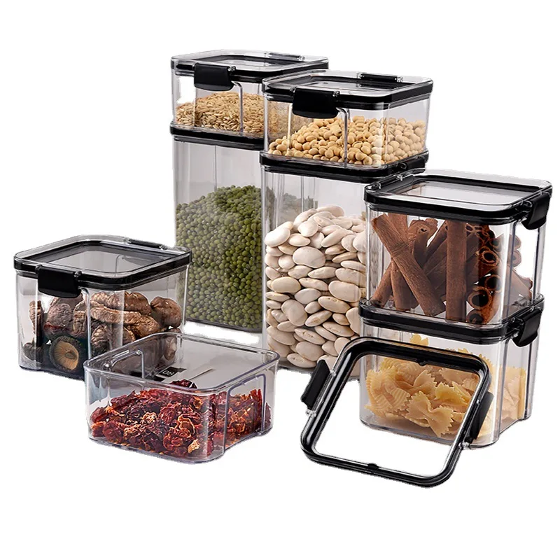 Kitchen Sealed Jar Set Plastic Food Storage Box Multigrain Dried Fruit Tea Food Storage Containers With Lid Fridge Storage Tank
Kitchen Sealed Jar Set Plastic Food Storage Box Multigrain Dried Fruit Tea Food Storage Containers With Lid Fridge Storage Tank