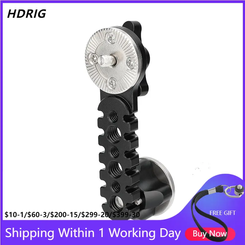 HDRIG Extension Arm Jagged Style With Double-end ARRI Rosette Mount M6 Thread (Black Knob) For DSLR Camera Shoulder Rig
HDRIG Extension Arm Jagged Style With Double-end ARRI Rosette Mount M6 Thread (Black Knob) For DSLR Camera Shoulder Rig