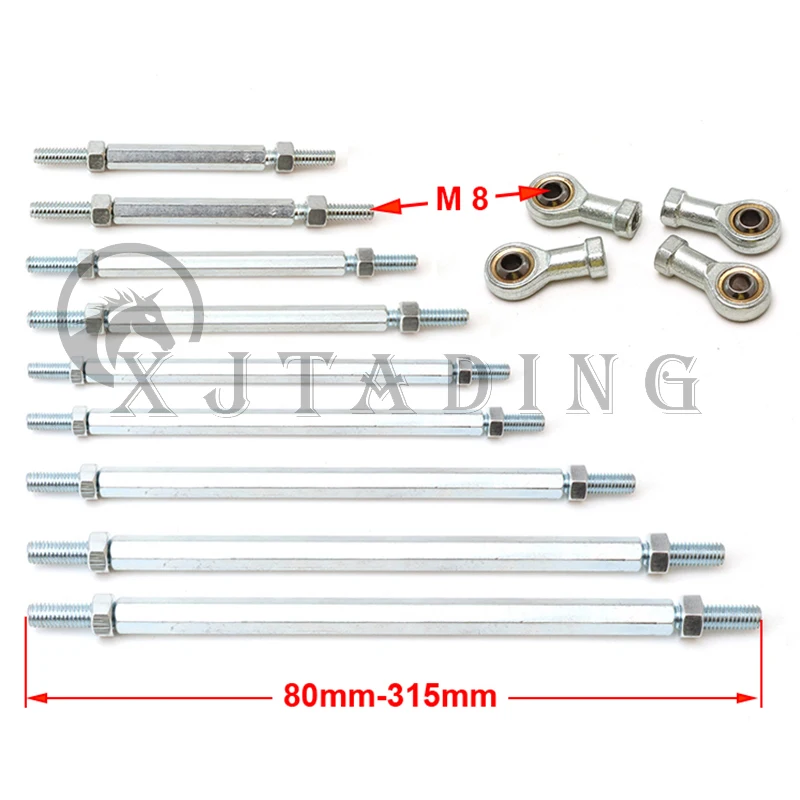 80-280mm Steering Tie Rod kit Ball Joint M8 Ball Joiner Bolt Tie Rod For Electric Mini Kids ATV Go Kart Buggy Quad Dirt Pit Bike
80-280mm Steering Tie Rod kit Ball Joint M8 Ball Joiner Bolt Tie Rod For Electric Mini Kids ATV Go Kart Buggy Quad Dirt Pit Bike