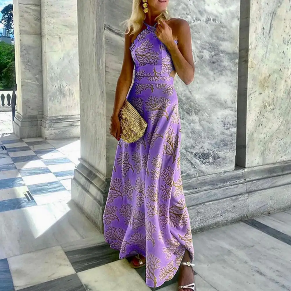 50%HOTRuffle Sheer Back Lace-up Large Hem Women Dress Sexy Bohemia Print Halter Beach Maxi Dress Female Clothing
50%HOTRuffle Sheer Back Lace-up Large Hem Women Dress Sexy Bohemia Print Halter Beach Maxi Dress Female Clothing