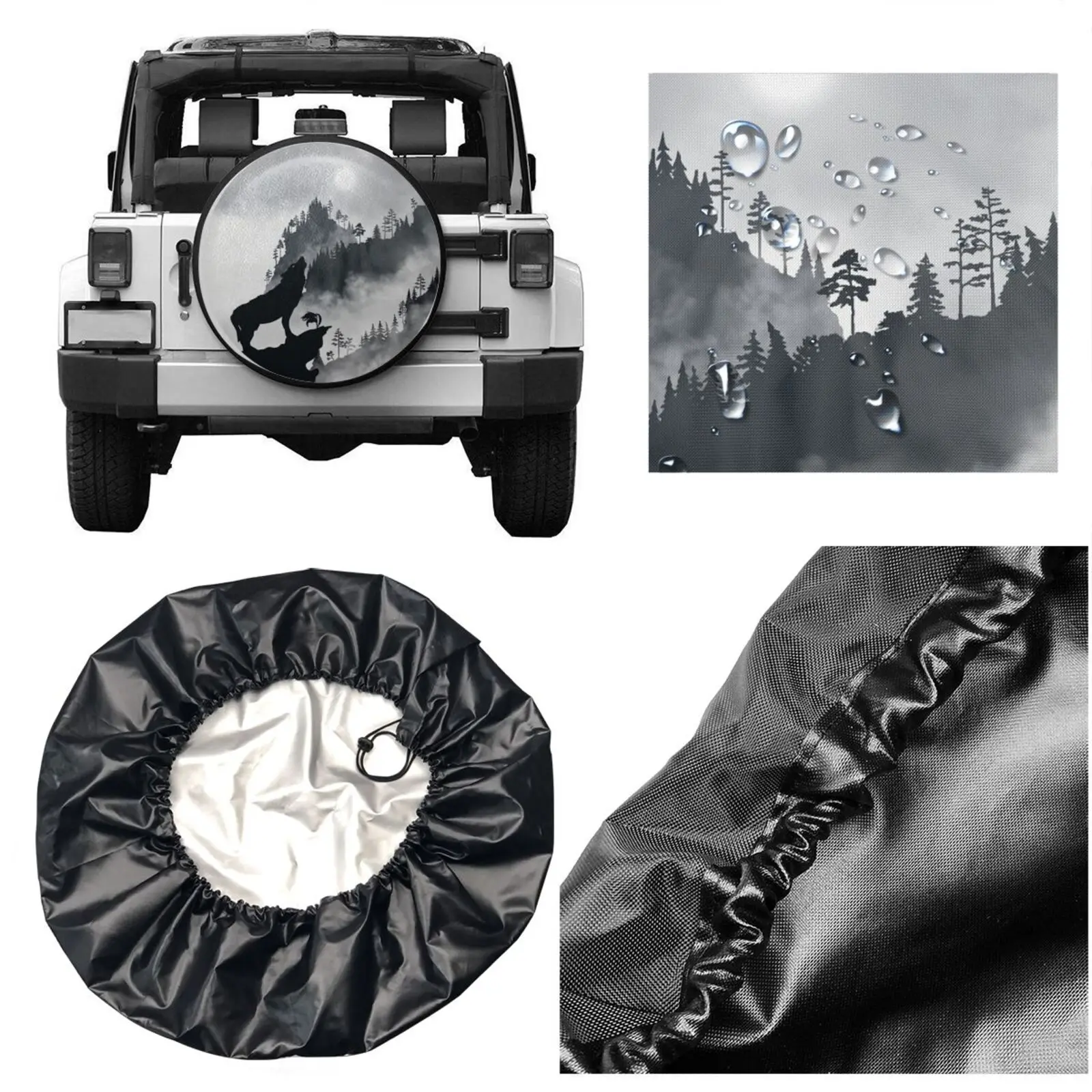Printed Car Spare Tire Cover Camper Custom Tire Cover Auto Parts 3D Wolf Black Dust Tire Cover Outdoor Travel Spare Tire Cover
Printed Car Spare Tire Cover Camper Custom Tire Cover Auto Parts 3D Wolf Black Dust Tire Cover Outdoor Travel Spare Tire Cover