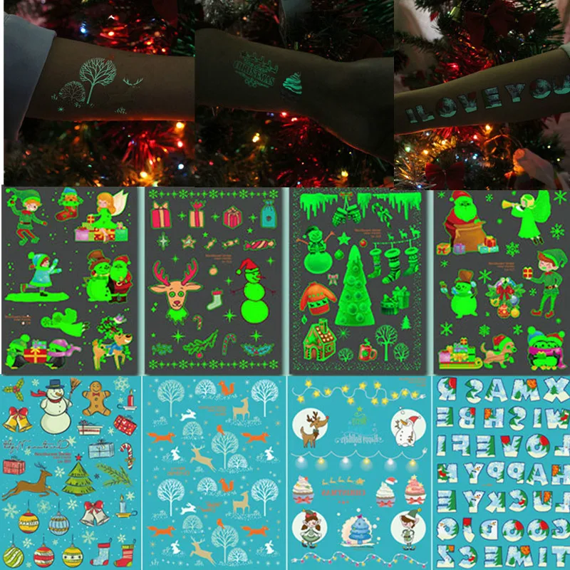 1PC Christmas Tree Luminous Temporary Tattoo Sticker for Child Kids Waterproof Cute Fake Tattoos Elk Cartoon Glow Paste Sticker
1PC Christmas Tree Luminous Temporary Tattoo Sticker for Child Kids Waterproof Cute Fake Tattoos Elk Cartoon Glow Paste Sticker