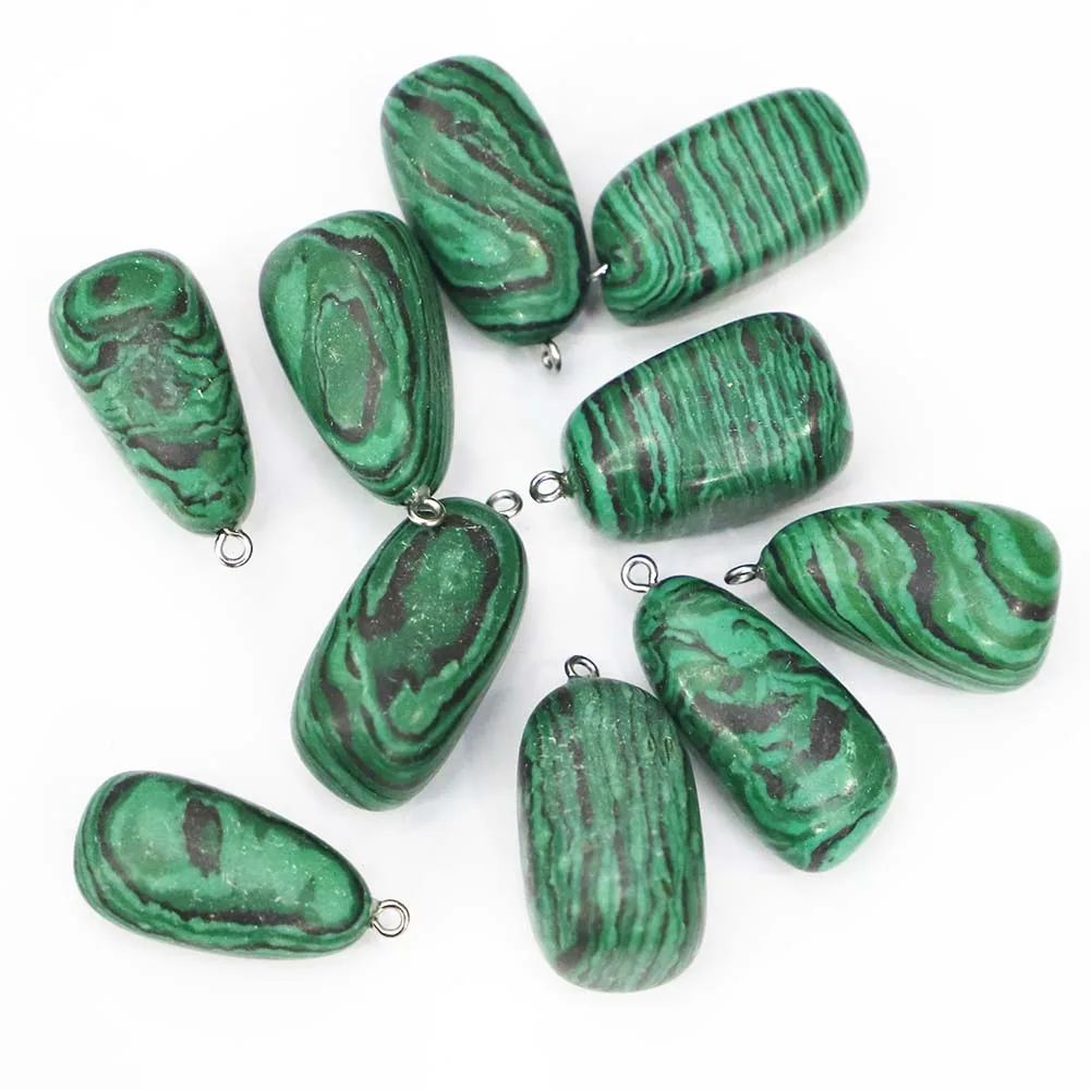 Natural Raw Ore Stone Malachite Irregularity Pendants Necklace Mineral Healing Charms Jewelry Making Accessories Wholesale 12Pcs
Natural Raw Ore Stone Malachite Irregularity Pendants Necklace Mineral Healing Charms Jewelry Making Accessories Wholesale 12Pcs