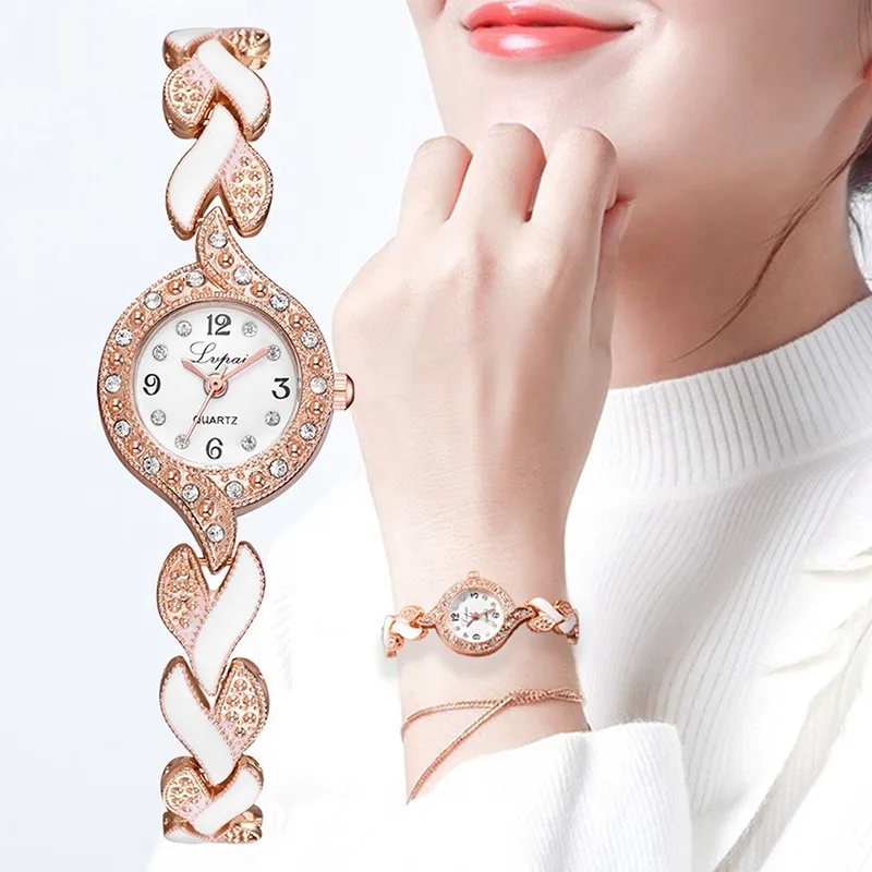 

New Brand Lvpai Bracelet Watches Women Luxury Crystal Dress Wristwatches Clock Women Fashion Casual Quartz Watch reloj mujer