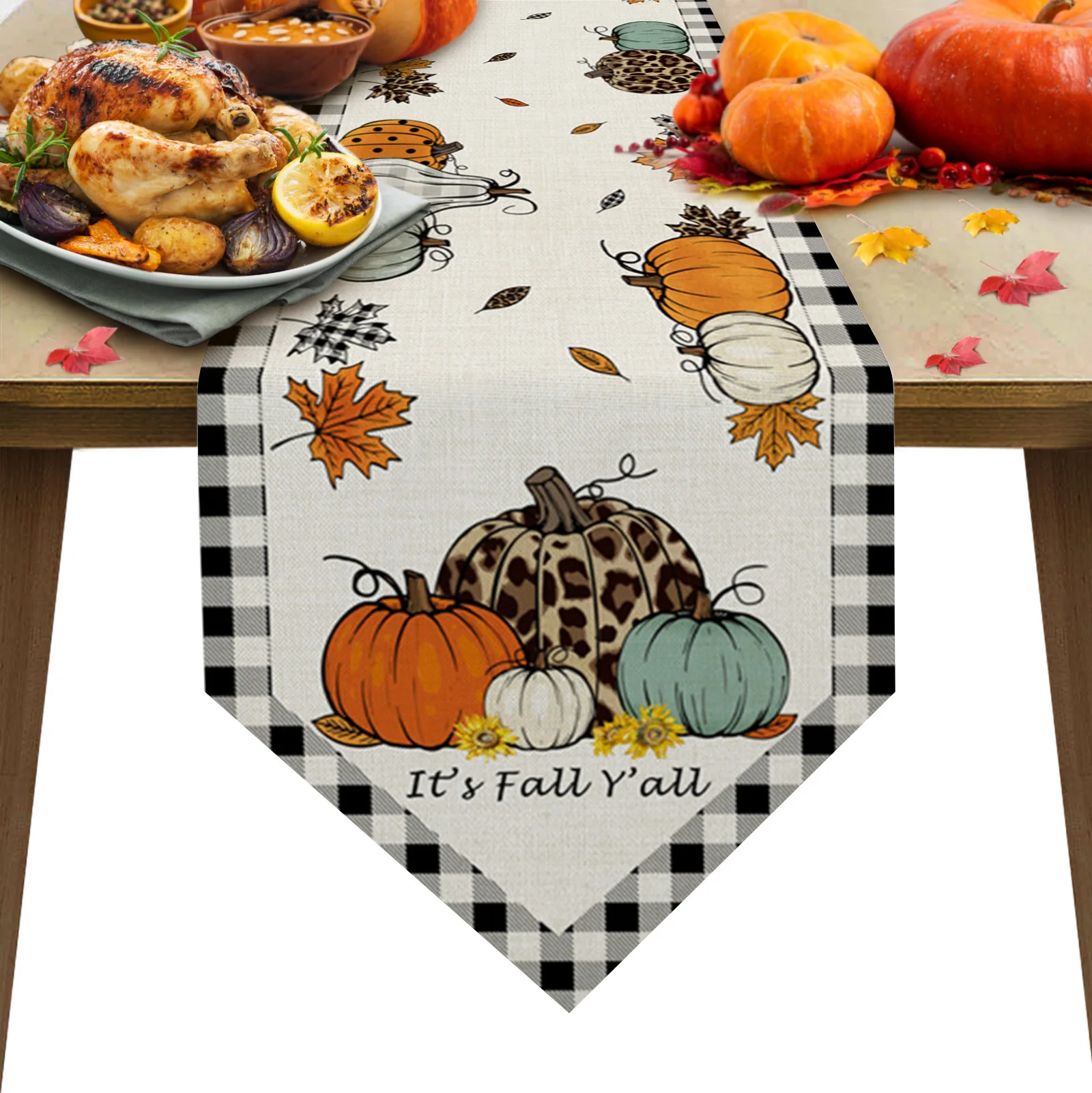 Thanksgiving Table Runner Autumn Pumpkin Maple Leaf Holiday Dinning Table Decorative Wedding Party Table Decor Tablecloths
Thanksgiving Table Runner Autumn Pumpkin Maple Leaf Holiday Dinning Table Decorative Wedding Party Table Decor Tablecloths
