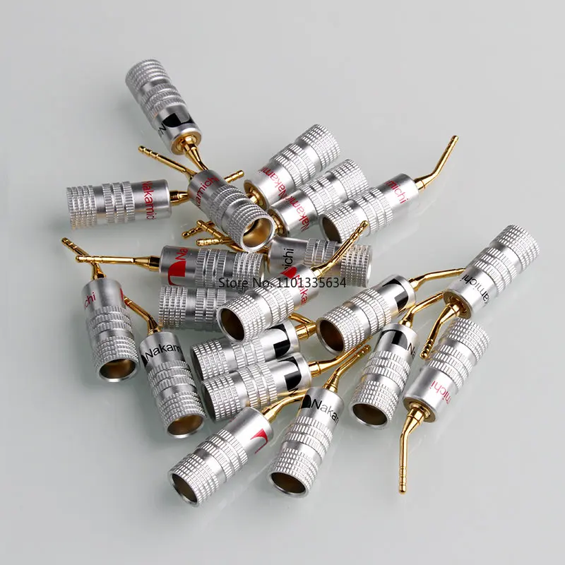 4PCS Banana Plug Nakamichi Gold Plated Speaker Cable Pin Angel Wire Screws Lock Connector For Musical HiFi Audio
4PCS Banana Plug Nakamichi Gold Plated Speaker Cable Pin Angel Wire Screws Lock Connector For Musical HiFi Audio