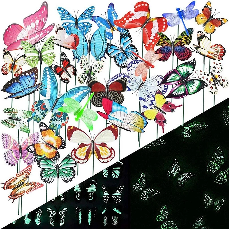 5~24PCS Glowing Butterfly Garden Decoration Decorative 3d Butterflies Glow In Dark Luminous Butterflies Home Garden Decor
5~24PCS Glowing Butterfly Garden Decoration Decorative 3d Butterflies Glow In Dark Luminous Butterflies Home Garden Decor