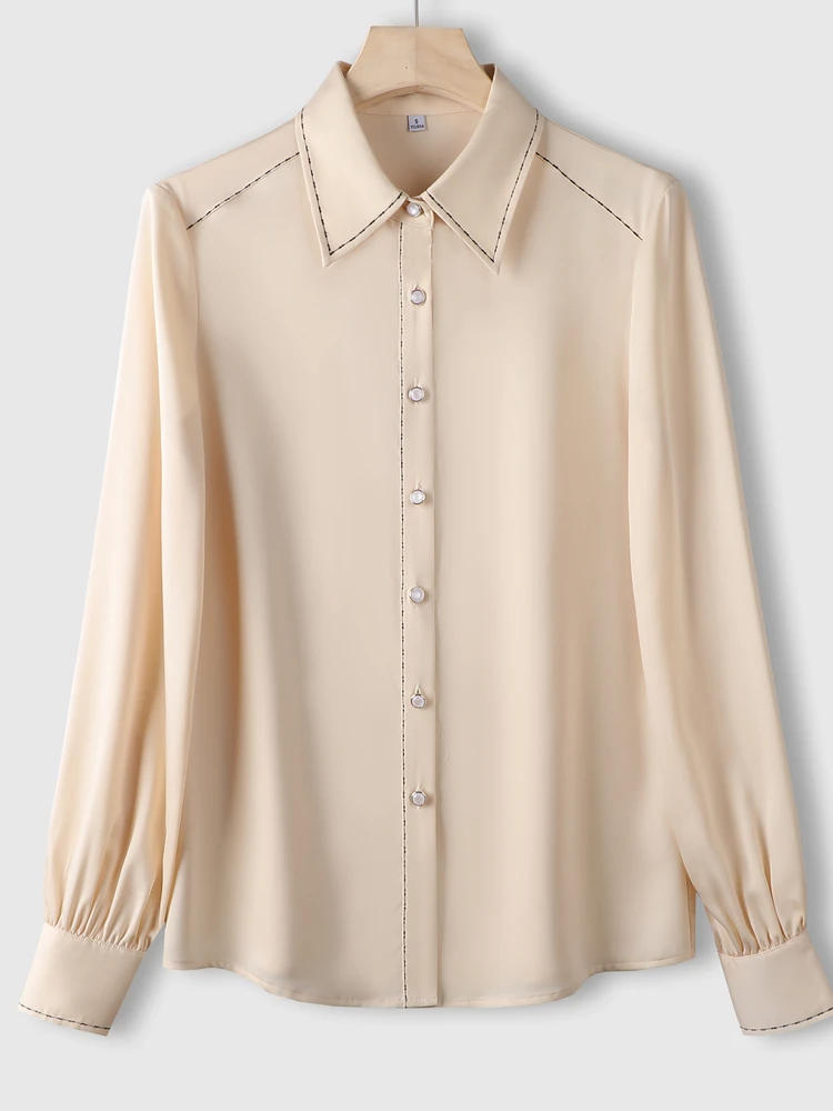 High quality fabric Korean women's office printed women's long sleeved 2023 spring and autumn long sleeved buttoned work shirt
High quality fabric Korean women's office printed women's long sleeved 2023 spring and autumn long sleeved buttoned work shirt