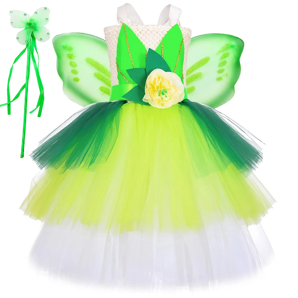 Forest Fairy Princess Costume for Girls Christmas Halloween Dress Tutu Outfit for Kids Girl Fancy Layered Dresses with Wings Set
Forest Fairy Princess Costume for Girls Christmas Halloween Dress Tutu Outfit for Kids Girl Fancy Layered Dresses with Wings Set