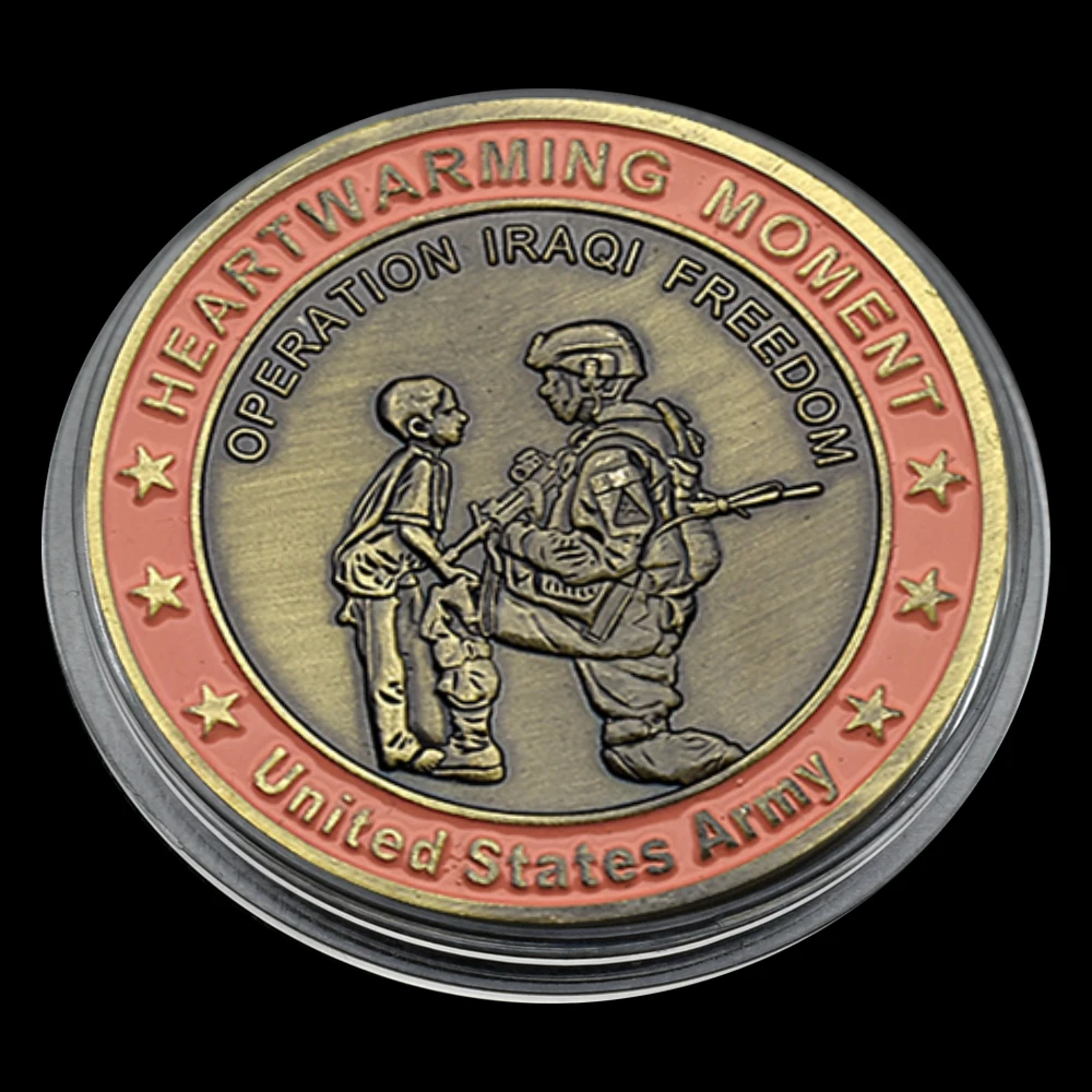 Operation Iraqi Freedom Bronze Challenge Coin Soldier and Child 1 Oz Medallion with Plastic Case - Rare - Collect Gift
Operation Iraqi Freedom Bronze Challenge Coin Soldier and Child 1 Oz Medallion with Plastic Case - Rare - Collect Gift
