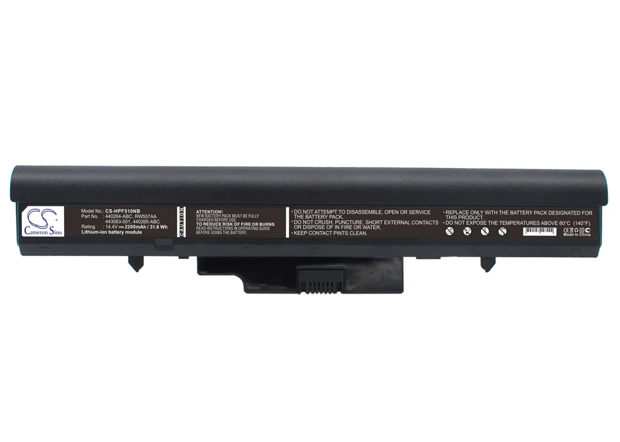 

CS 2200mAh battery for HP 510, 530 440264-ABC, 440265-ABC, 440266-ABC, 440704-001, 443063-001, HSTNN-C20C,