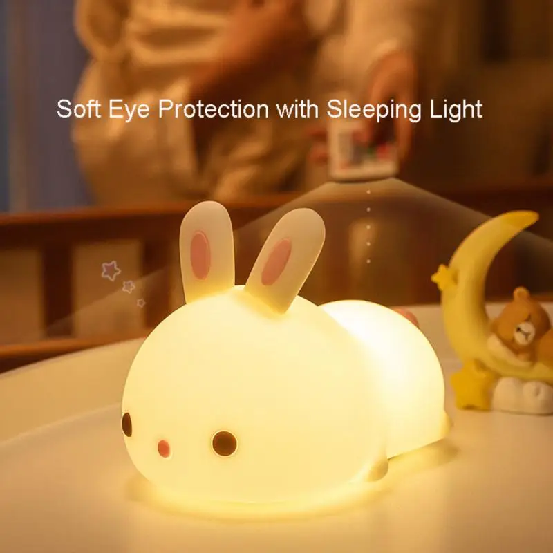 Touch Rabbit Night Lights USB Charging Decorative Lights Silicone Eye Protection Lamp Dimmable Bedside Lamp Home Bedroom Tool
Touch Rabbit Night Lights USB Charging Decorative Lights Silicone Eye Protection Lamp Dimmable Bedside Lamp Home Bedroom Tool