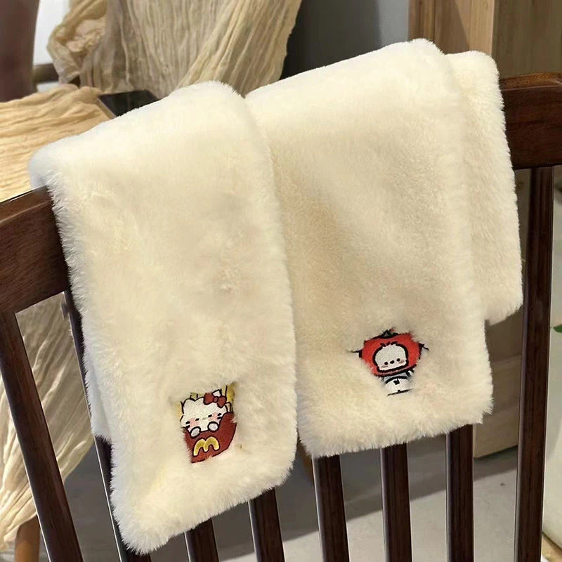 Kawaii Sanrio Anime Scarf Cute Hello Kitty Pochacco Plush Thickening Antifreeze Windproof Cold Prevention Scarf Gifts for Girls
Kawaii Sanrio Anime Scarf Cute Hello Kitty Pochacco Plush Thickening Antifreeze Windproof Cold Prevention Scarf Gifts for Girls