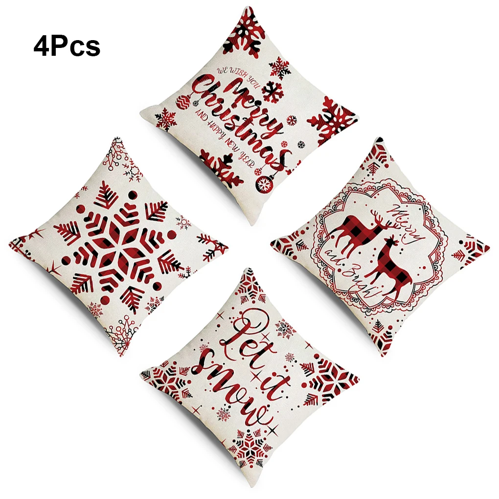 4 Pieces Christmas Pillowcase Festival Wedding New Year Decoration Office Living Room Bedroom Cushion Cover for Kids
4 Pieces Christmas Pillowcase Festival Wedding New Year Decoration Office Living Room Bedroom Cushion Cover for Kids