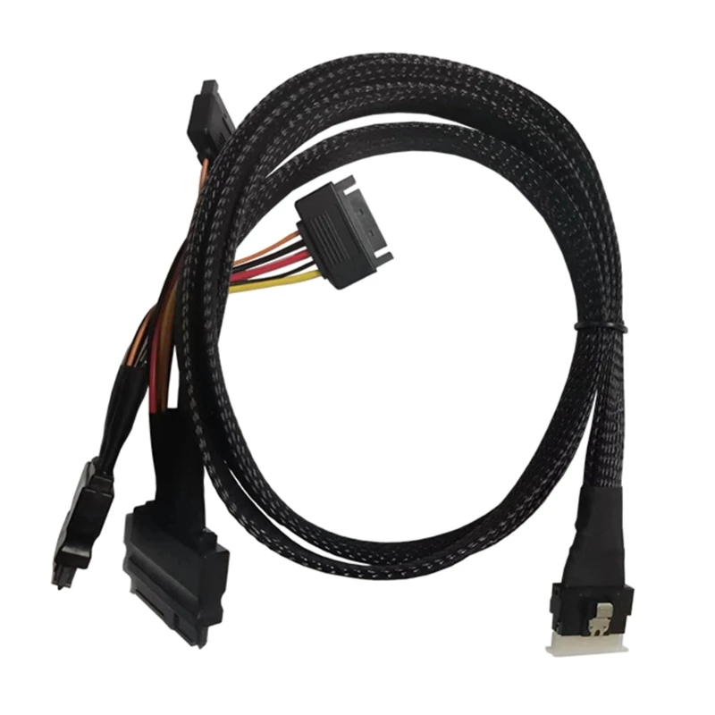 Кабель-переходник NVME серверного класса от SFF8654(8i) до 2SFF-8639 SFF8654 SFF8639 с надежным