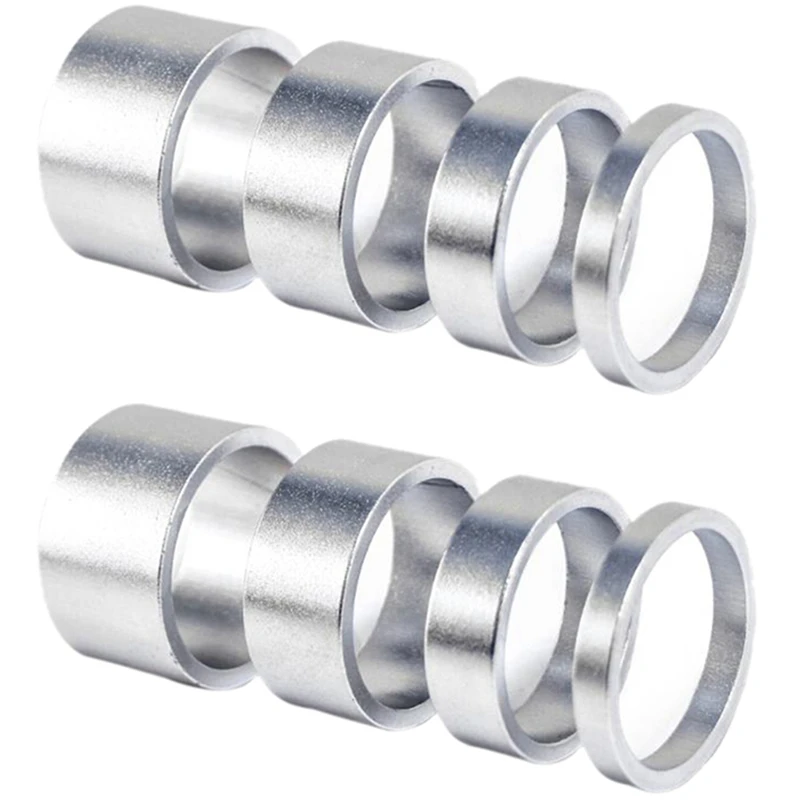 8Pcs 5/10/15/20Mm Aluminum Alloy Headset Stem Spacer MTB 28.6Mm Fork Washer Cap For Road Bike Cycling,Silver
8Pcs 5/10/15/20Mm Aluminum Alloy Headset Stem Spacer MTB 28.6Mm Fork Washer Cap For Road Bike Cycling,Silver