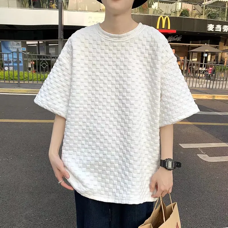 New 2022 Fashion Solid Color Embossing Craft Round Neck Men's Short Sleeve T-Shirt Casual Loose T-Shirt Top
New 2022 Fashion Solid Color Embossing Craft Round Neck Men's Short Sleeve T-Shirt Casual Loose T-Shirt Top