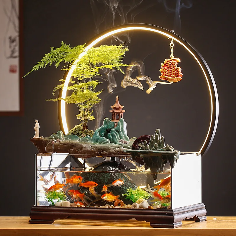 Aquarium water ornaments circulating water fountain landscape home living room office decoration housewarming opening gifts
Aquarium water ornaments circulating water fountain landscape home living room office decoration housewarming opening gifts