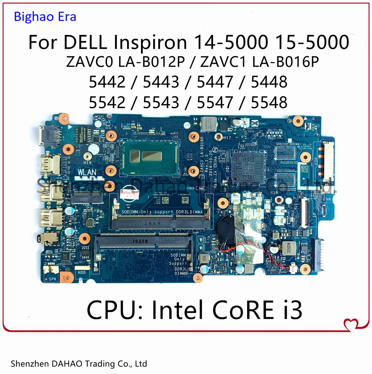 For Dell Inspiron 5442 5443 5447 15 5542 5543 5547 5548 Laptop Motherboar LA-B012P LA-B016P With Intel I3 CPU 100% Fully Tested
For Dell Inspiron 5442 5443 5447 15 5542 5543 5547 5548 Laptop Motherboar LA-B012P LA-B016P With Intel I3 CPU 100% Fully Tested