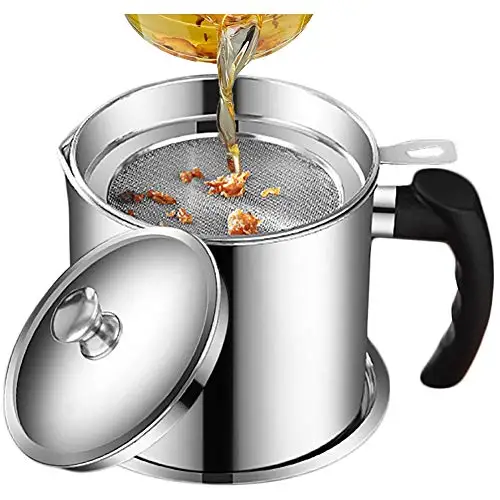 Stainless Oil Filter Pot Lard Strainer Tank Container Jug Large Capacity Storage Can Kitchen Cooking Tools Oil Strainer Pot
Stainless Oil Filter Pot Lard Strainer Tank Container Jug Large Capacity Storage Can Kitchen Cooking Tools Oil Strainer Pot