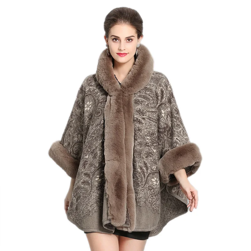 M GIRLS Thick Warm Soft Faux Rex Rabbit Fur Cape Coat Hooded Paisley Wool Overcoat Imitated Cloak Shawl Mother Winter New Gift
M GIRLS Thick Warm Soft Faux Rex Rabbit Fur Cape Coat Hooded Paisley Wool Overcoat Imitated Cloak Shawl Mother Winter New Gift