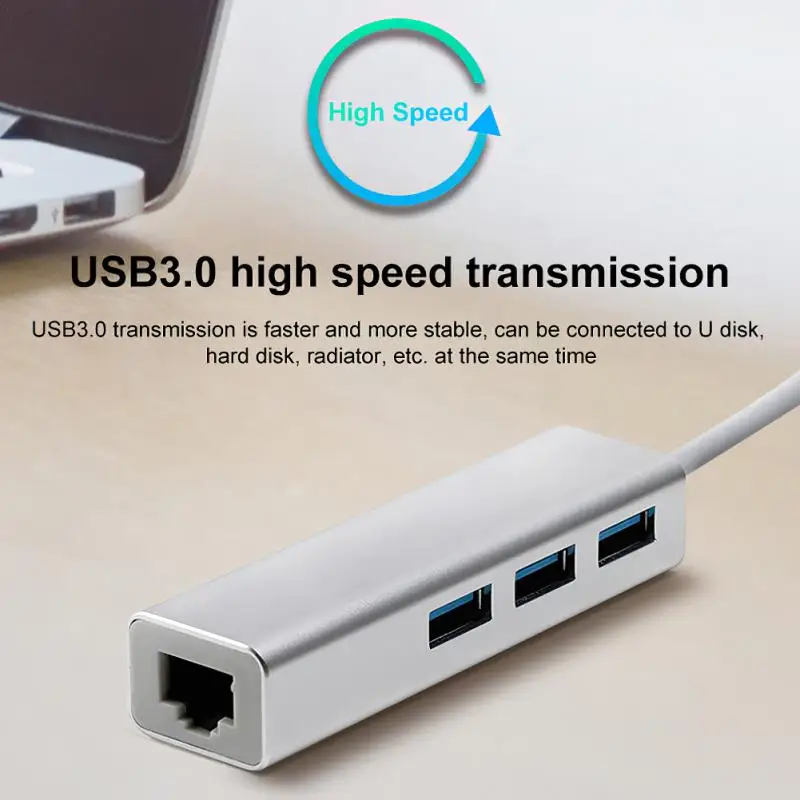 5gbps Network Cable Converter Aluminum Alloy -compatible Splitter 3 Usb Ports Type-c Docking Station Pc Accessories Data Hub
5gbps Network Cable Converter Aluminum Alloy -compatible Splitter 3 Usb Ports Type-c Docking Station Pc Accessories Data Hub