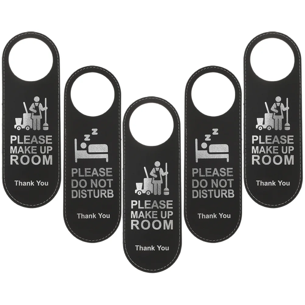 

5 Pcs Double-sided Door Listing Not Disturb Sign Please Make Room Signs Sides Hanger Hotel Hanging