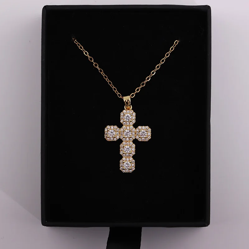 Retro Zircon Cross Necklace Set For Women's Light Luxury Temperament Personalized Clavicle Chain As A Gift For Best Friends 
Retro Zircon Cross Necklace Set For Women's Light Luxury Temperament Personalized Clavicle Chain As A Gift For Best Friends