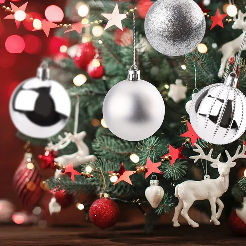 20 Pcs Silver Christmas Balls Baubles Christmas Balls Christmas Tree Decoration Shatterproof Balls Christmas Ornaments
20 Pcs Silver Christmas Balls Baubles Christmas Balls Christmas Tree Decoration Shatterproof Balls Christmas Ornaments