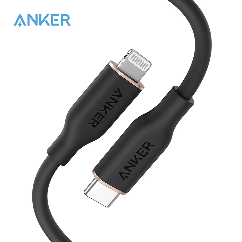 

Anker USB C to Lightning Cable Powerline III Flow for iPhone 13 14 Pro Max / 12/11 AirPods iphone charging cable date cable