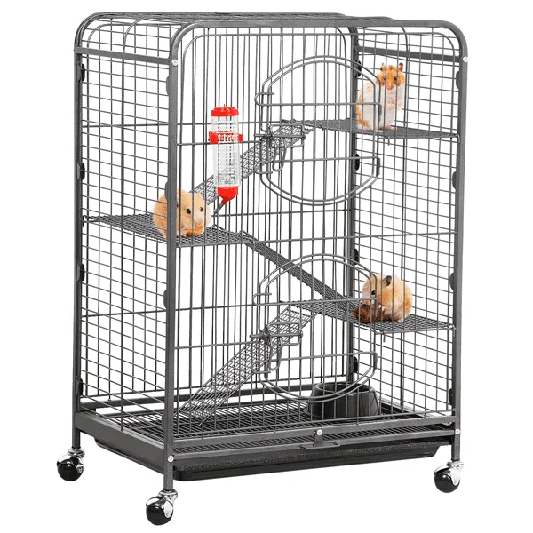 Metal 37" Small Animal Cage with Pull Out Tray for Ferret, Large Rat, Black
Metal 37" Small Animal Cage with Pull Out Tray for Ferret, Large Rat, Black