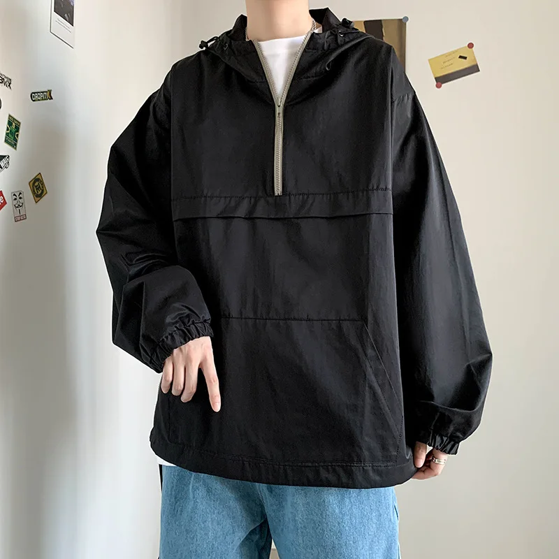 SALSPOR Retro Pullover Workwear Zipper Hooded Sweater Casual Loose Couple Outwear Top Solid Port Wind Dry Men's Pullover
SALSPOR Retro Pullover Workwear Zipper Hooded Sweater Casual Loose Couple Outwear Top Solid Port Wind Dry Men's Pullover