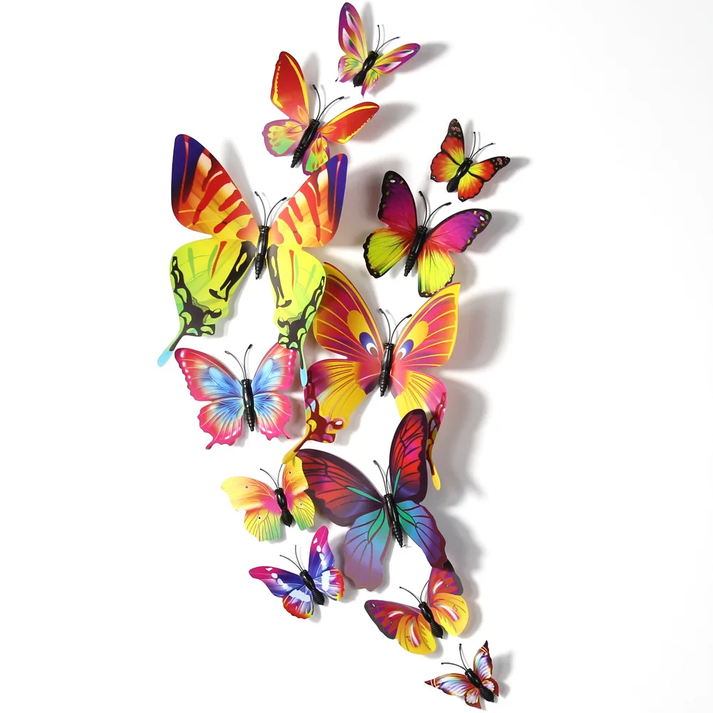 12PCS Butterfly Sticker Refrigerator Wall Stickers Home Decoration Stereo Removable 3D Home Decor Mixed Color Size Children Room
12PCS Butterfly Sticker Refrigerator Wall Stickers Home Decoration Stereo Removable 3D Home Decor Mixed Color Size Children Room