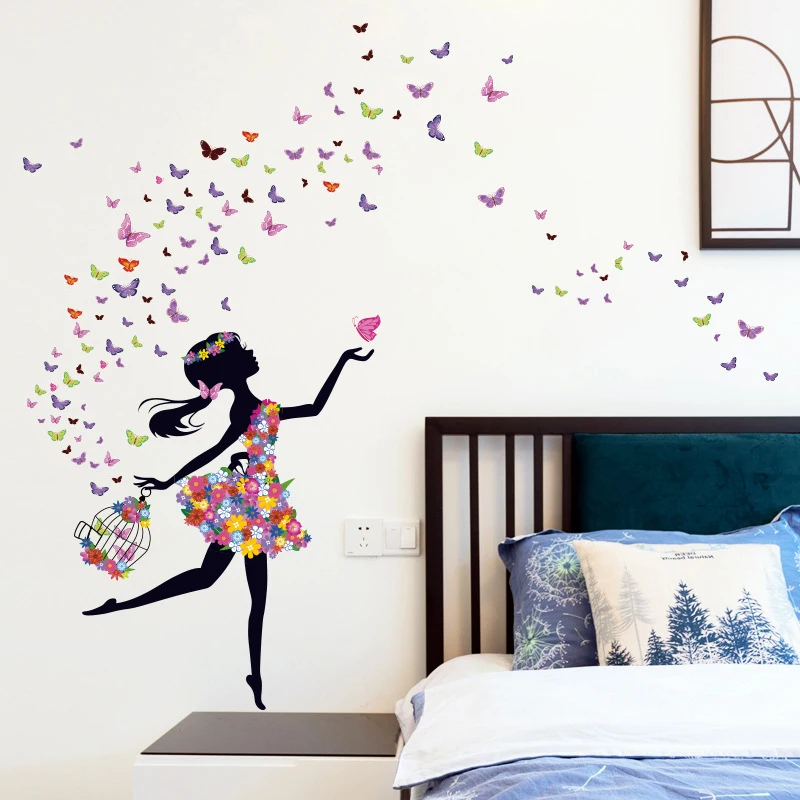 New Cartoon Flower Girly Wall Sticker Home Living Room Decor Vinyl Wall Sticker Butterfly Elf DIY Kids Door Mural Wallpaper
New Cartoon Flower Girly Wall Sticker Home Living Room Decor Vinyl Wall Sticker Butterfly Elf DIY Kids Door Mural Wallpaper