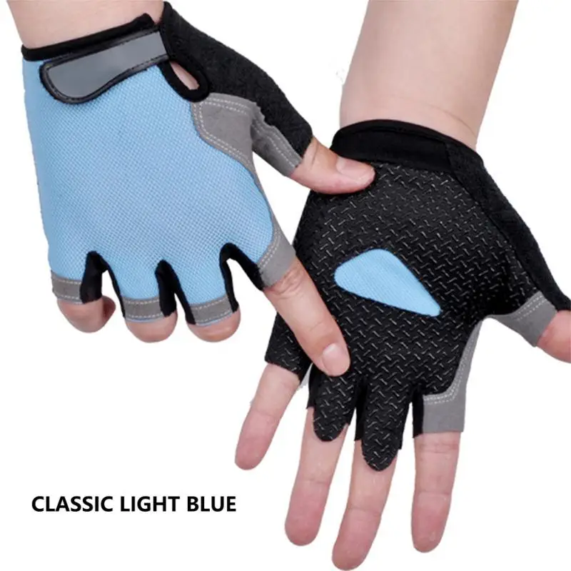 

Breathable Mesh Material Cross-border Half-finger Gloves Shock-absorbing Fingerless Gloves Wrist Guard Four Seasons 1 Pair