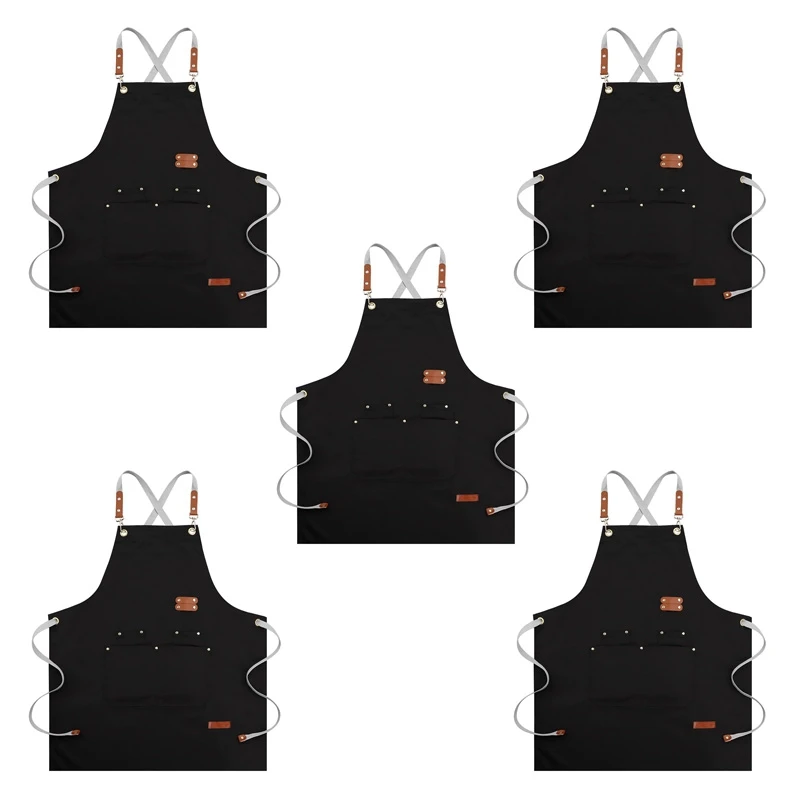 5X Chef Apron-Cross Back Apron For Men Women,Cooking Aprons With Adjustable Straps And Large Pockets(Black)
5X Chef Apron-Cross Back Apron For Men Women,Cooking Aprons With Adjustable Straps And Large Pockets(Black)