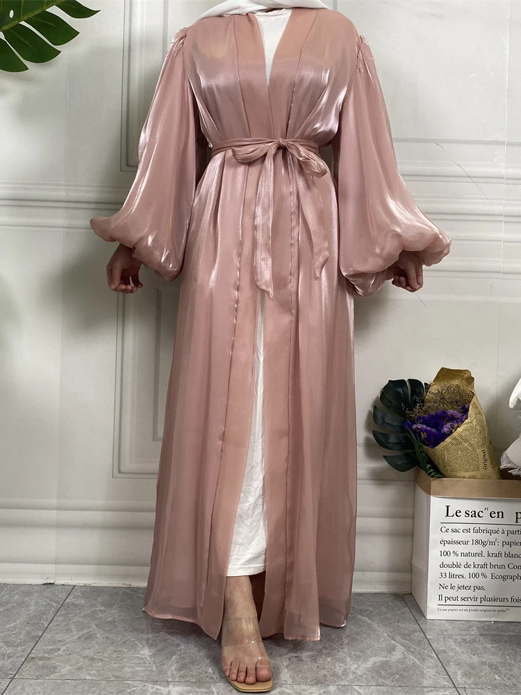 

Мусульманское платье-абайя, милое блестящее кимоно с подкладкой из Дубая, женская одежда, женское вечернее свадебное платье, хиджаб, платье Рамадан
