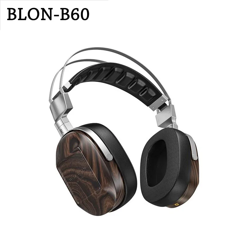 

BLON B60 Headphone 50mm Beryllium-Coated Diaphragm Wooden HiFi Over-Ear Close-Back High-purity Copper Cable Headset Earphone