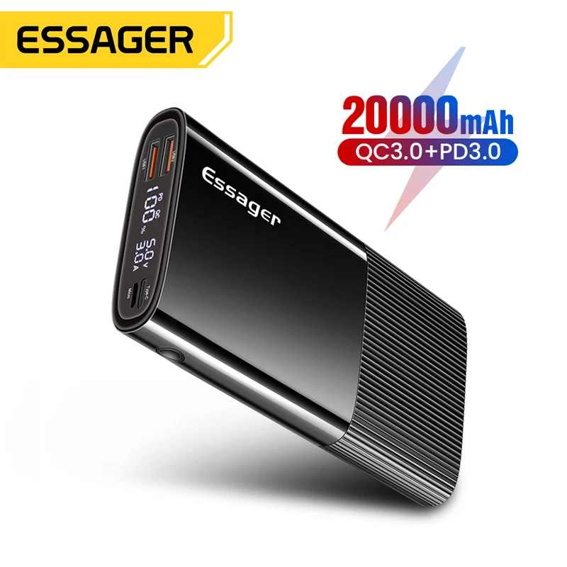 Внешний аккумулятор Essager на 20000 мА · ч с портами USB Type-C и поддержкой быстрой зарядки
Внешний аккумулятор Essager на 20000 мА · ч с портами USB Type-C и поддержкой быстрой зарядки