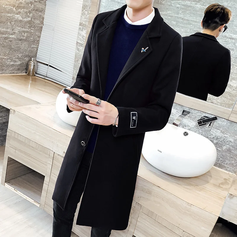 2023 Spring Autumn Long Solid Color New Men Woolen Coat S Plus Size 5XL Men's Slim Fashion Windbreaker Jacket
2023 Spring Autumn Long Solid Color New Men Woolen Coat S Plus Size 5XL Men's Slim Fashion Windbreaker Jacket