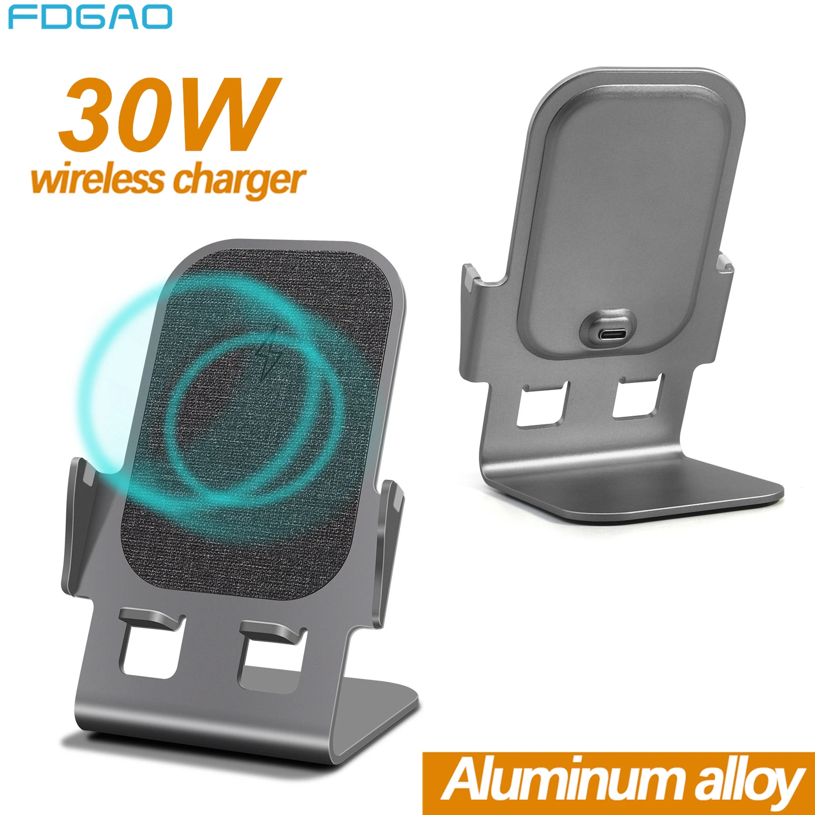 30W Metal Wireless Charger Stand Dock For iPhone 14 13 12 Pro Max 11 XS XR X 8 Samsung S22 S21 Aluminum Fast Charging Station
30W Metal Wireless Charger Stand Dock For iPhone 14 13 12 Pro Max 11 XS XR X 8 Samsung S22 S21 Aluminum Fast Charging Station